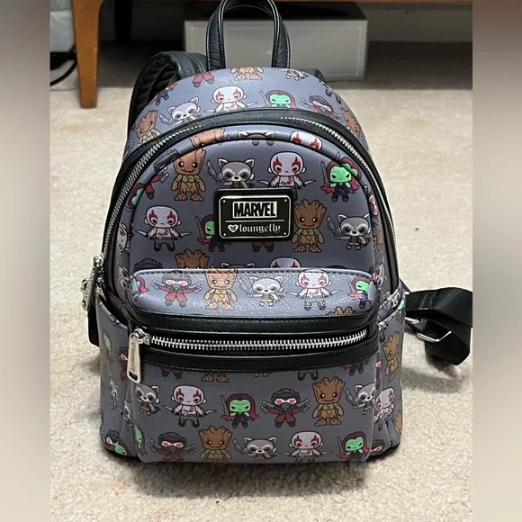 Marvel Guardians of the Galaxy Mini Backpack Black Allover Print Loungefly Marvel Guardians of the Galaxy All Over Print Mini  main image 3